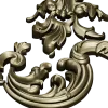 Rococo Corner Scroll - STL 3D model for CNC milling