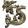 Rococo Corner Scroll - STL 3D model for CNC milling