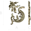 Rococo Corner Scroll - STL 3D model for CNC milling