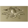 Laurel Ribbon Cartouche - STL 3D model for CNC