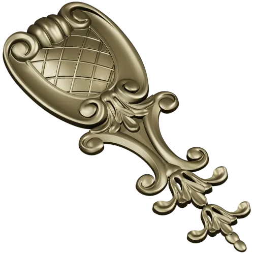 Baroque Acanthus Shield - STL 3D model for CNC