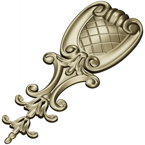 Baroque Acanthus Shield - STL 3D model for CNC