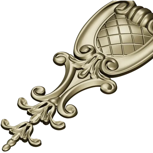 Baroque Acanthus Shield - STL 3D model for CNC