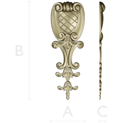Baroque Acanthus Shield - STL 3D model for CNC
