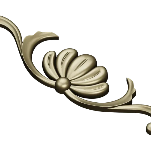 Декоративная накладка с цветком - 3D модель STL для ЧПУ