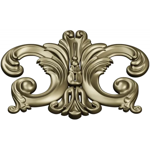 Rococo Acanthus Cartouche STL for CNC Milling
