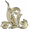 Baroque Acanthus Corner STL 3D model for CNC