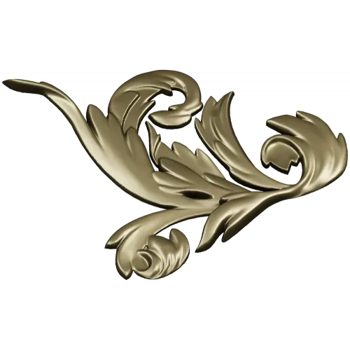 Baroque Acanthus Corner STL 3D model for CNC