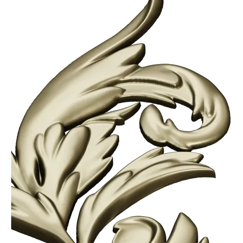 Baroque Acanthus Corner STL 3D model for CNC