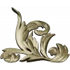 Baroque Acanthus Corner STL 3D model for CNC