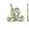 Baroque Acanthus Corner STL 3D model for CNC