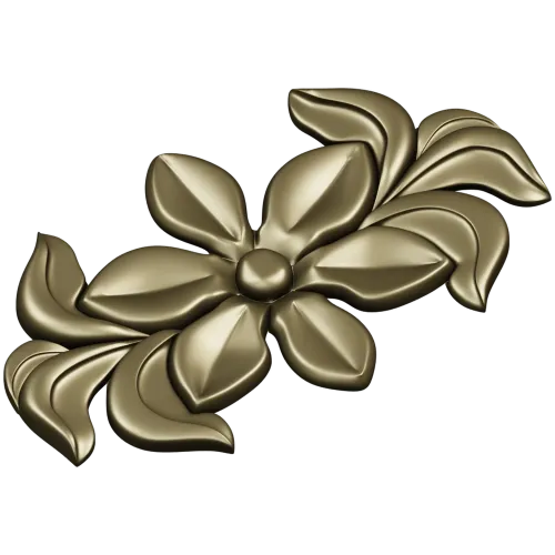Цветочный картуш в формате STL для ЧПУ - 3D модель для фрезеровки