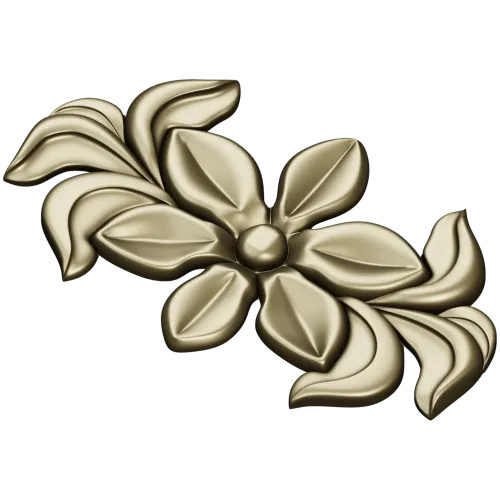 Цветочный картуш в формате STL для ЧПУ - 3D модель для фрезеровки