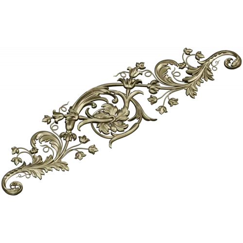 Baroque Acanthus Scroll STL 3D Model for CNC