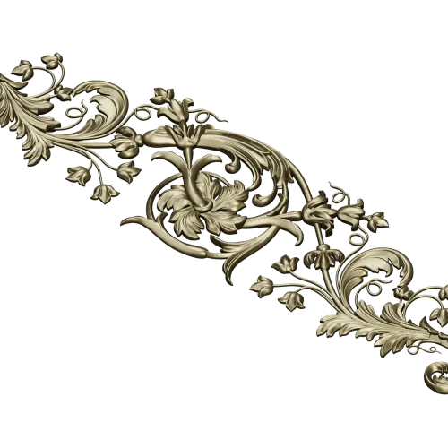 Baroque Acanthus Scroll STL 3D Model for CNC