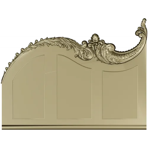 Rococo acanthus crest STL 3D model for CNC