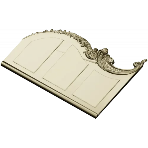 Rococo acanthus crest STL 3D model for CNC