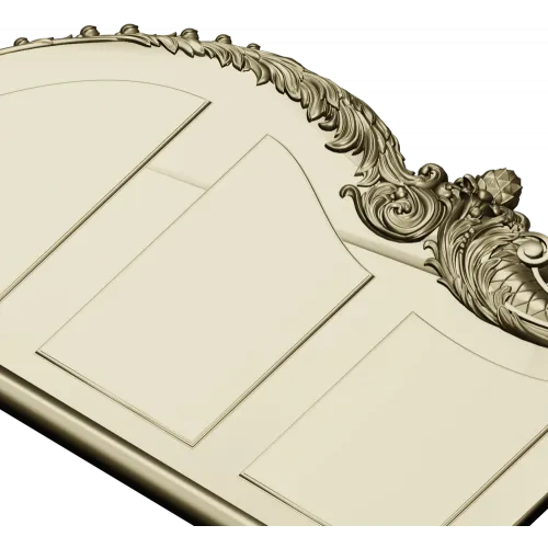 Rococo acanthus crest STL 3D model for CNC