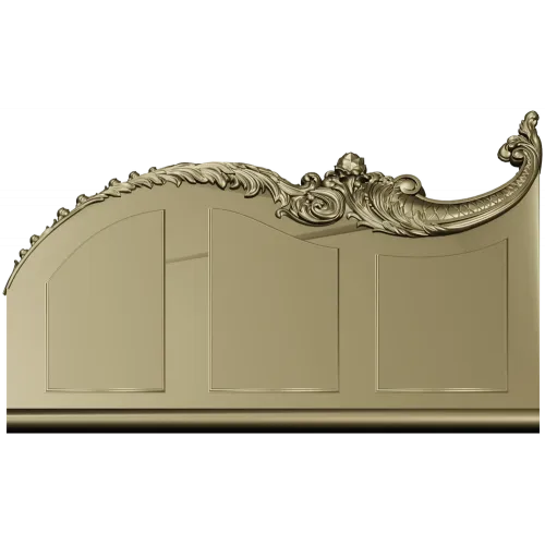 Rococo acanthus crest STL 3D model for CNC