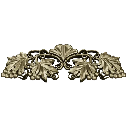 Grapevine Cartouche decorative STL model for CNC