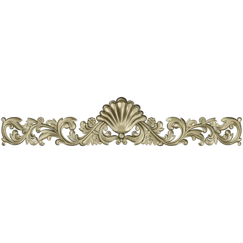 Seashell Acanthus Frieze - detailed STL 3D model for CNC