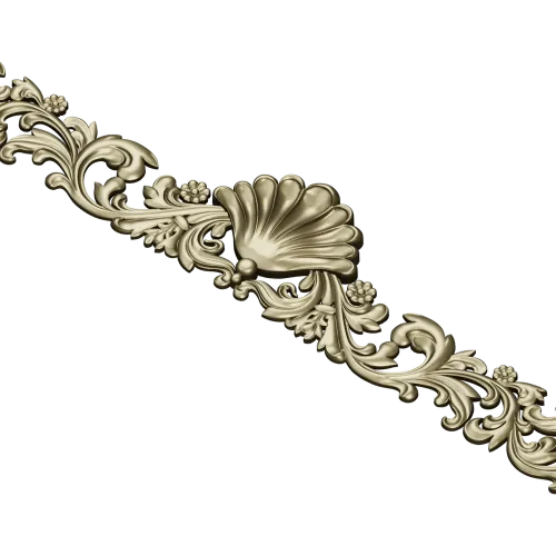 Seashell Acanthus Frieze - detailed STL 3D model for CNC