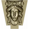 Classical Female Mascaron STL 3D Model for CNC