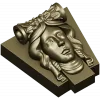 Classical Female Mascaron STL 3D Model for CNC