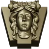 Classical Female Mascaron STL 3D Model for CNC