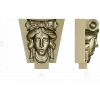 Classical Female Mascaron STL 3D Model for CNC