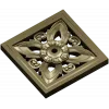 Square Floral Rosette - STL 3D Model for CNC Carving