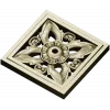 Square Floral Rosette - STL 3D Model for CNC Carving