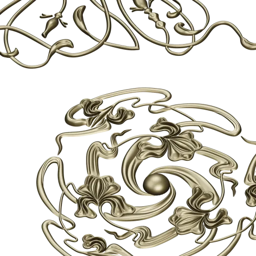 Spiral Rosette & Corner Ornament STL set for CNC
