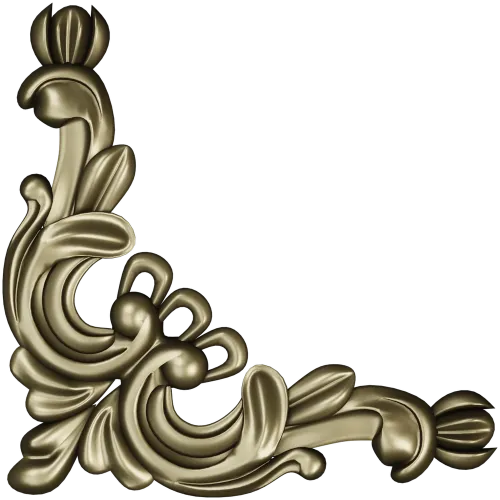 Rococo Acanthus Corner STL for CNC