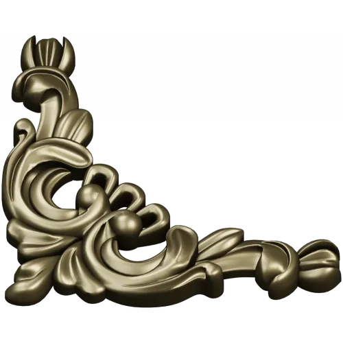 Rococo Acanthus Corner STL for CNC