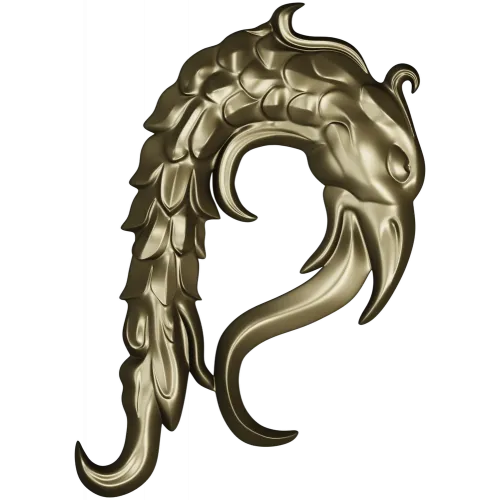 Aureate Sea-Dragon - decorative STL 3D model for CNC carving