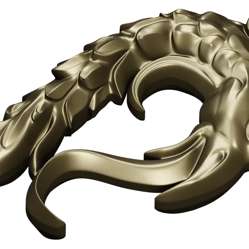 Aureate Sea-Dragon - decorative STL 3D model for CNC carving