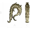 Aureate Sea-Dragon - decorative STL 3D model for CNC carving