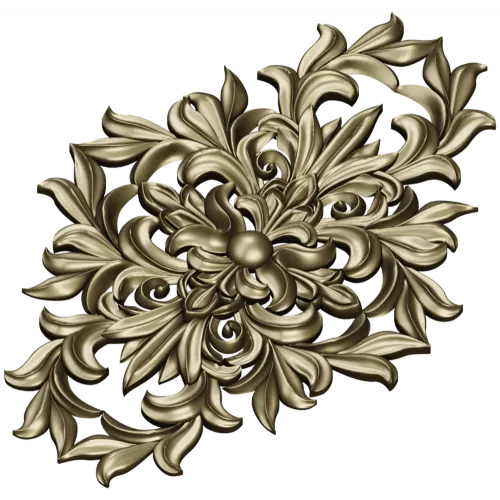 Aurelia Cartouche - ornate vertical STL 3D model for CNC