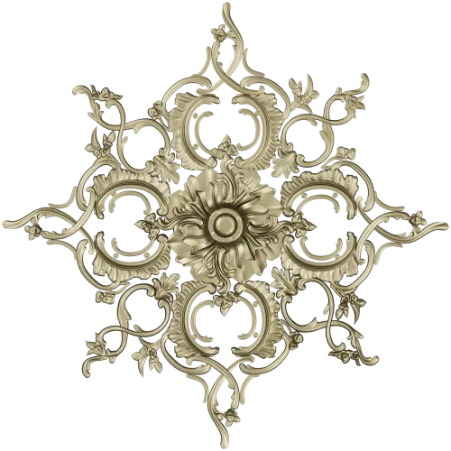 Aureate Rococo Rosette - STL 3D model for CNC