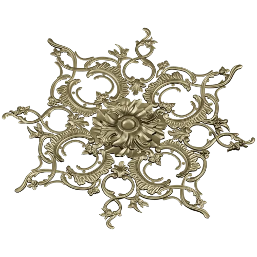 Aureate Rococo Rosette - STL 3D model for CNC