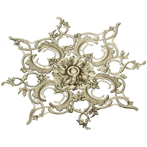 Aureate Rococo Rosette - STL 3D model for CNC