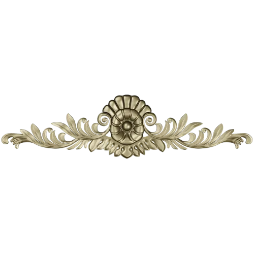 Ornate rosette horizontal ornament stl model for CNC