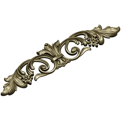 Baroque Acanthus Vine Cartouche - STL 3D Model for CNC