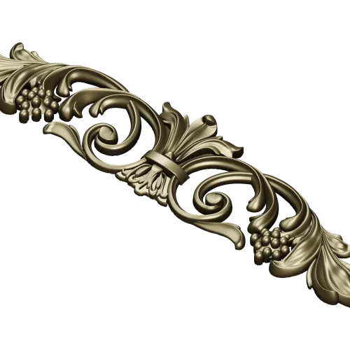 Baroque Acanthus Vine Cartouche - STL 3D Model for CNC
