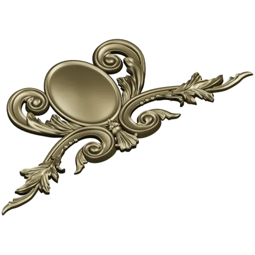 Ornate Oval Cartouche - STL 3D model for CNC