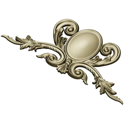 Ornate Oval Cartouche - STL 3D model for CNC