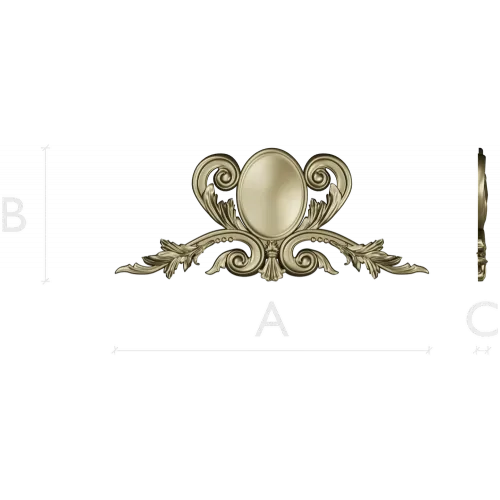 Ornate Oval Cartouche - STL 3D model for CNC