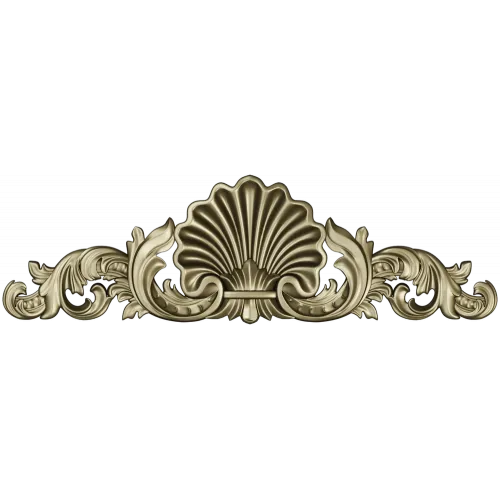 Seashell Rocaille Crest - STL 3D model for CNC milling