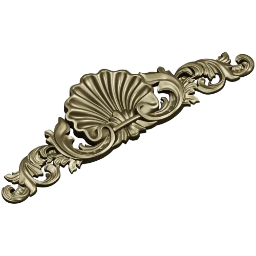 Seashell Rocaille Crest - STL 3D model for CNC milling